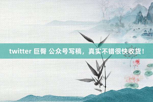 twitter 巨臀 公众号写稿，真实不错很快收货！