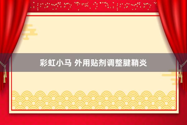 彩虹小马 外用贴剂调整腱鞘炎