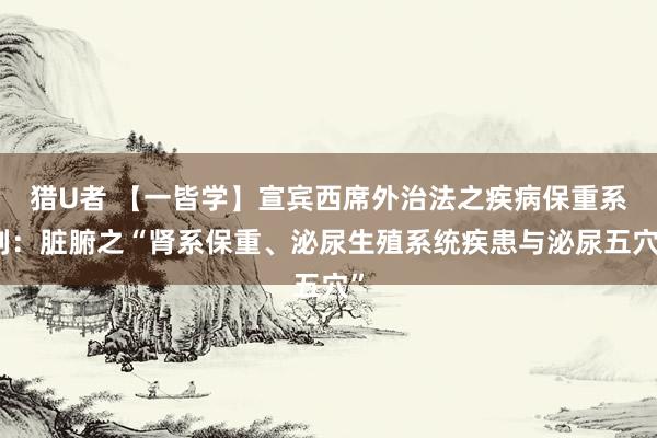 猎U者 【一皆学】宣宾西席外治法之疾病保重系列：脏腑之“肾系保重、泌尿生殖系统疾患与泌尿五穴”